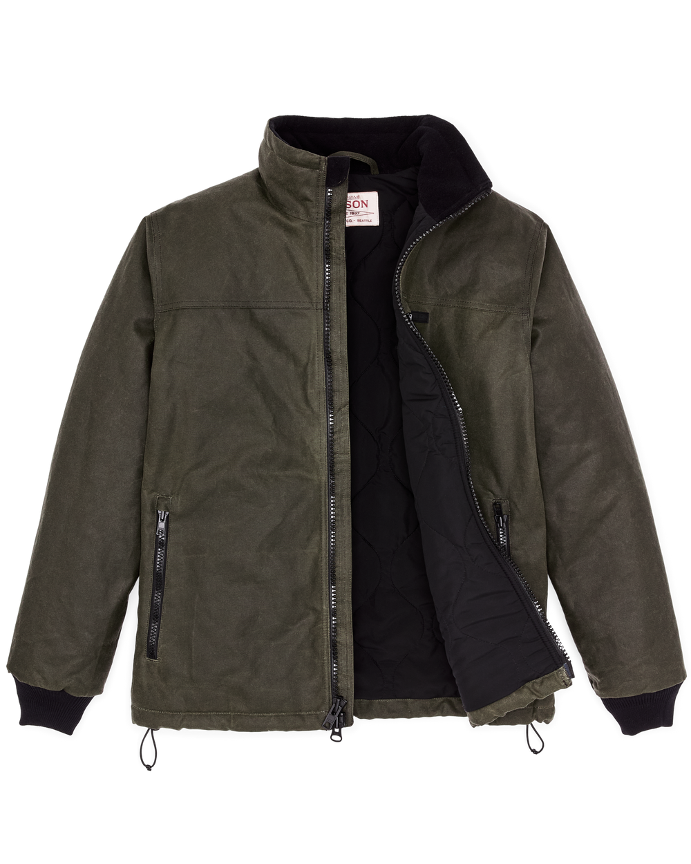 Alternate view of the Filson Tin Cloth Primaloft Jacket - Otter Green