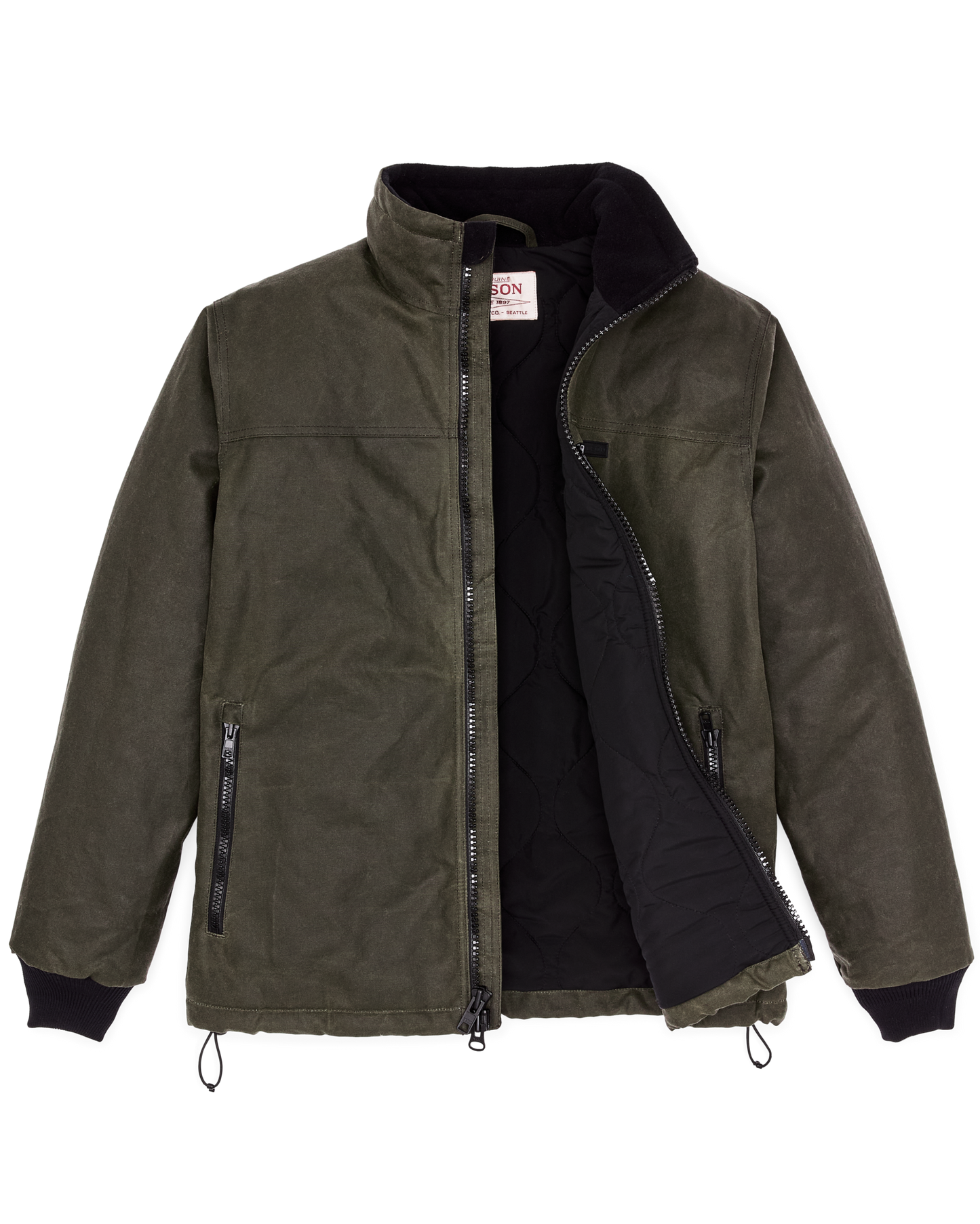 Alternate view of the Filson Tin Cloth Primaloft Jacket - Otter Green