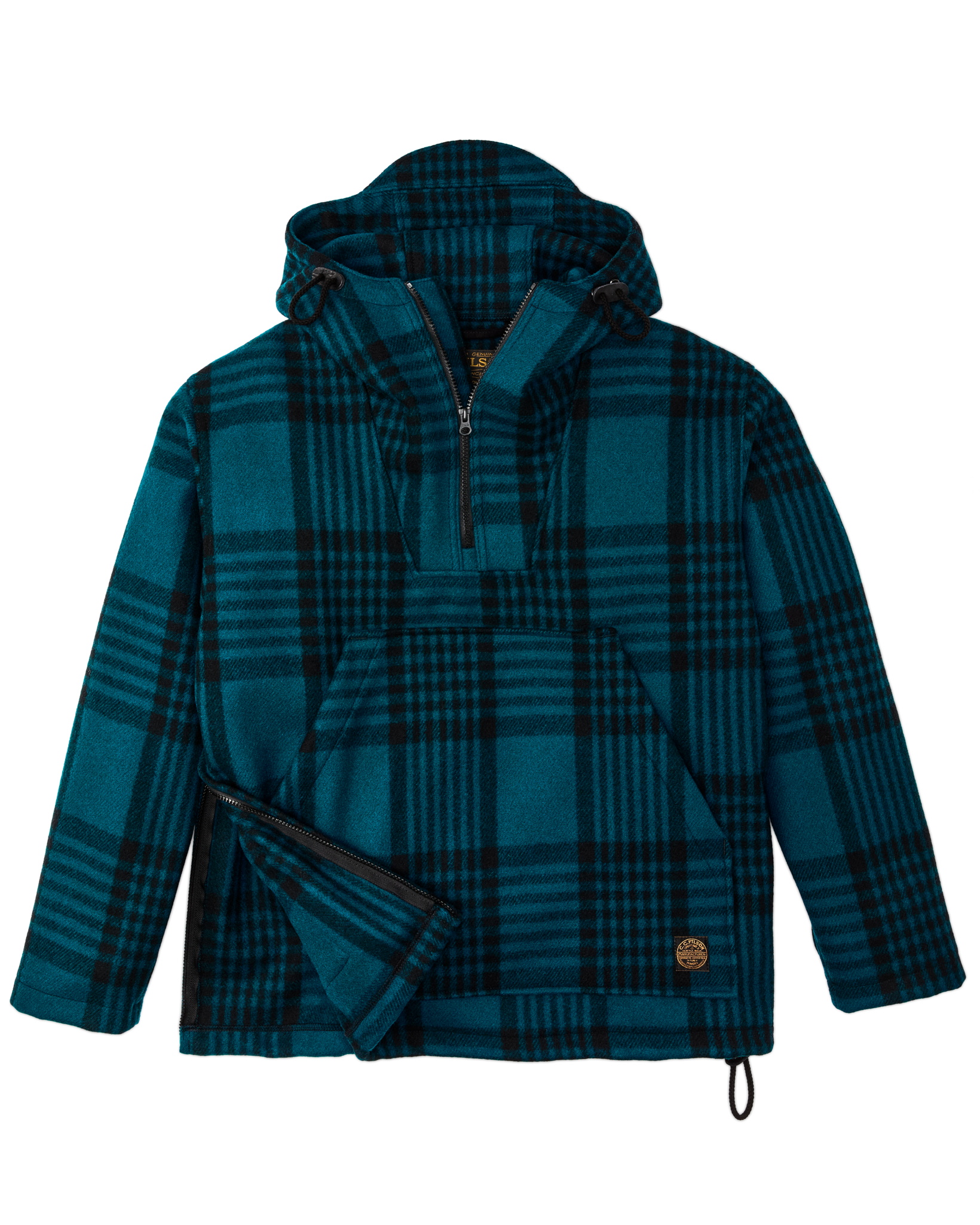 Mackinaw Wool Anorak - Blue / Black Plaid | Filson Mackinaw Wool Anorak - Blue / Black Plaid | Filson
