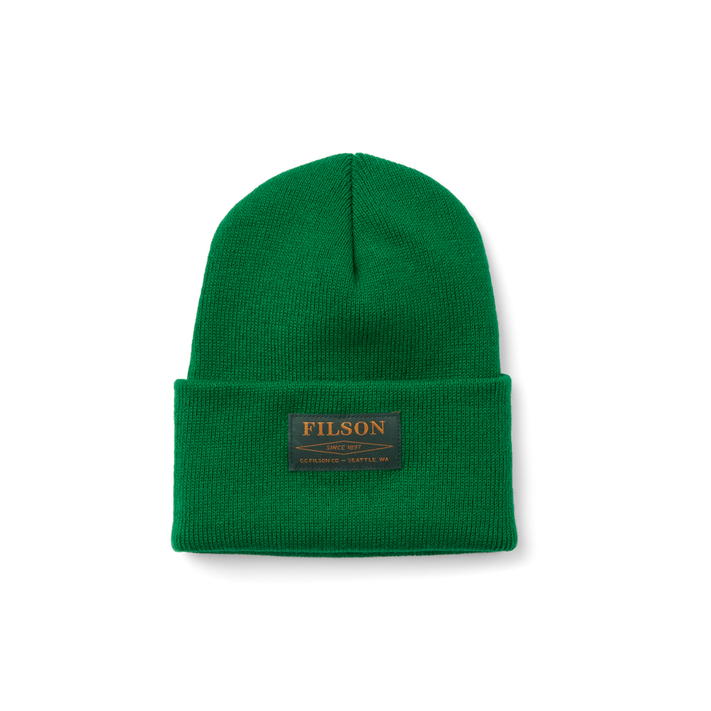 Front-facing image of the Filson Acrylic Watch Cap - Green
