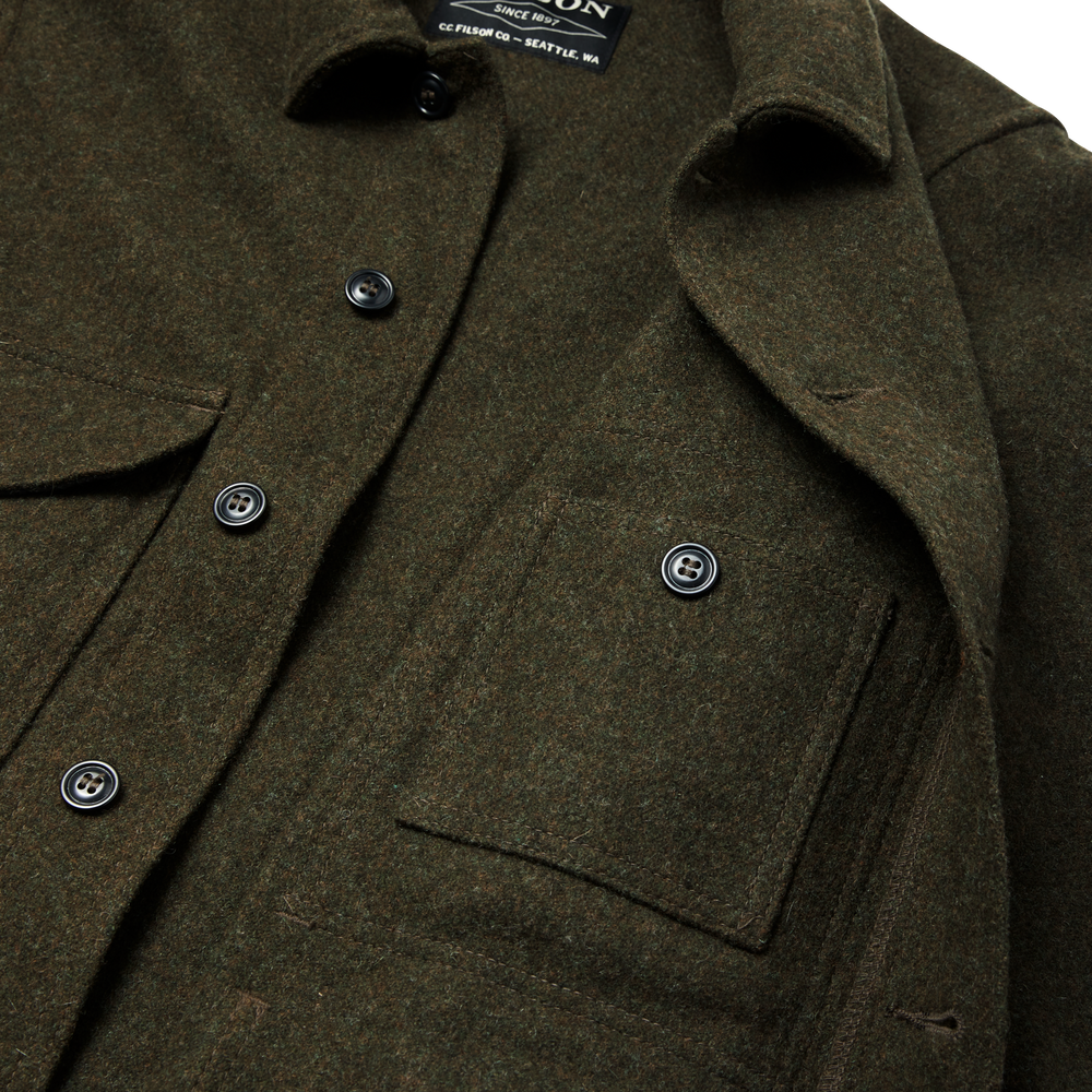 Alternate view of the Filson Mackinaw Wool Cruiser Jacket - Forest Green