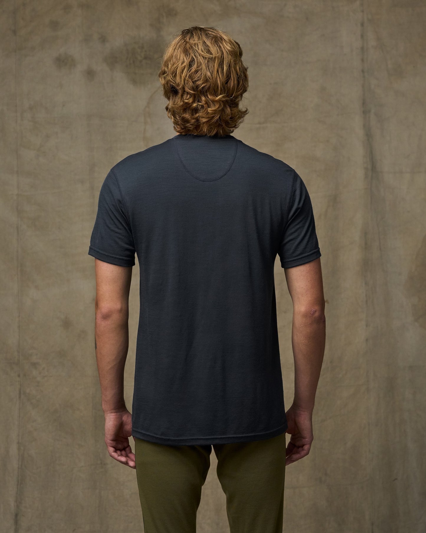 210g Merino Wool Short Sleeve Crewneck - Dark Navy