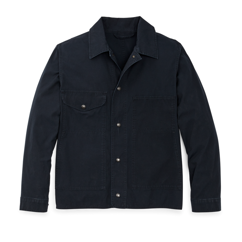 Front-facing image of the Filson Safari Cloth Jacket - Anthracite