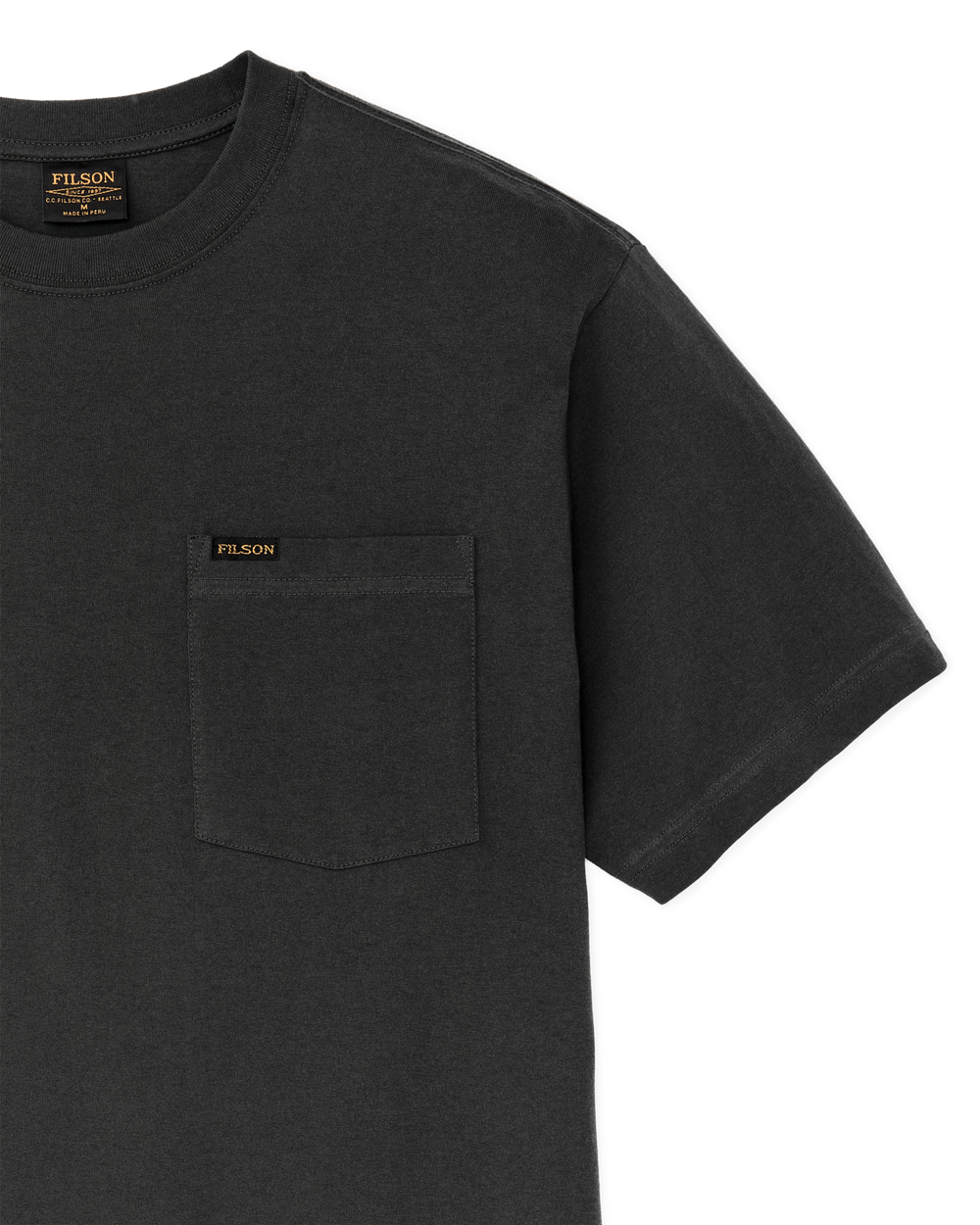 Alternate view of the Filson Outfitter Pocket T-shirt - Faded Black