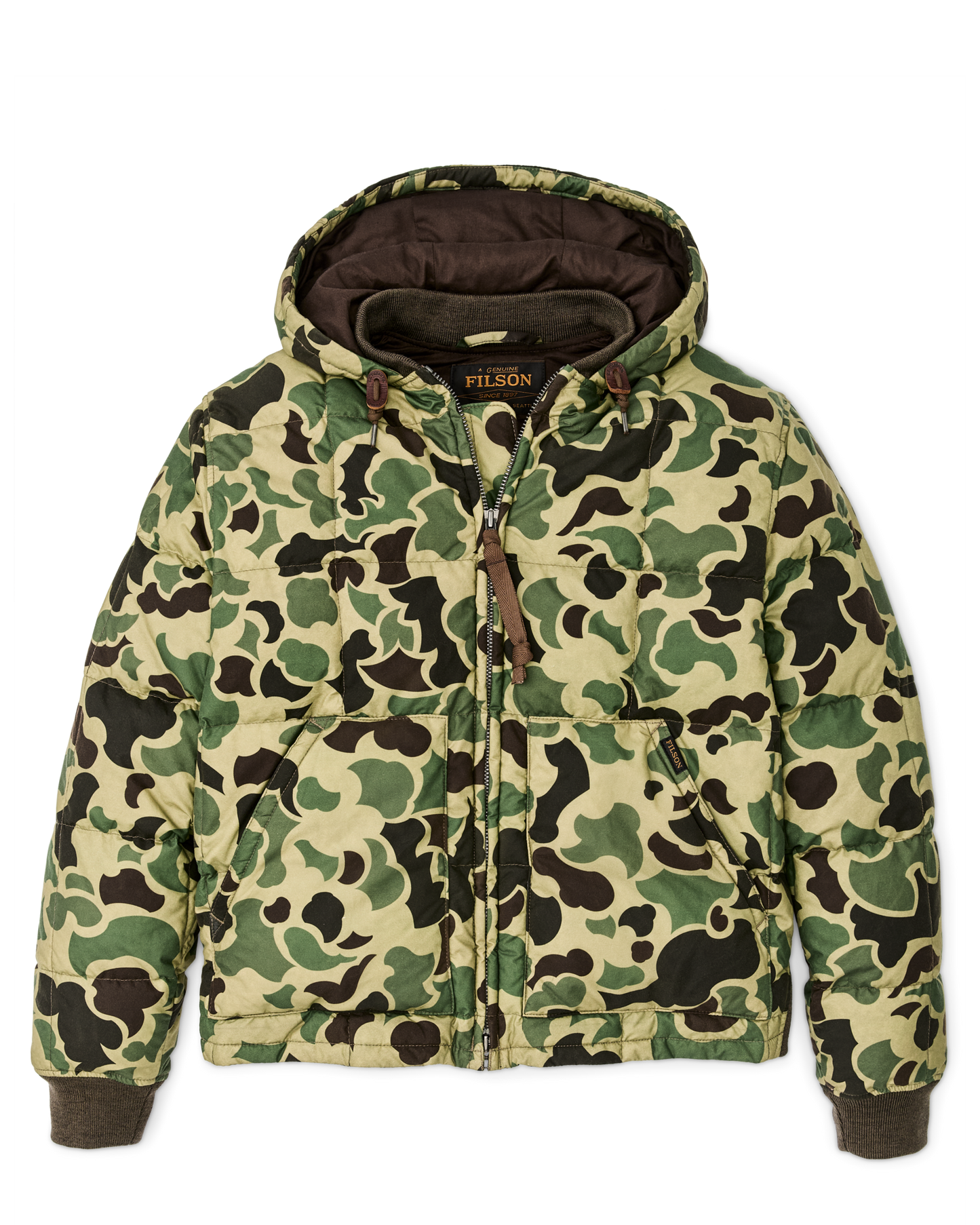 Waxed Down Jacket - Tundra Shrub Camo