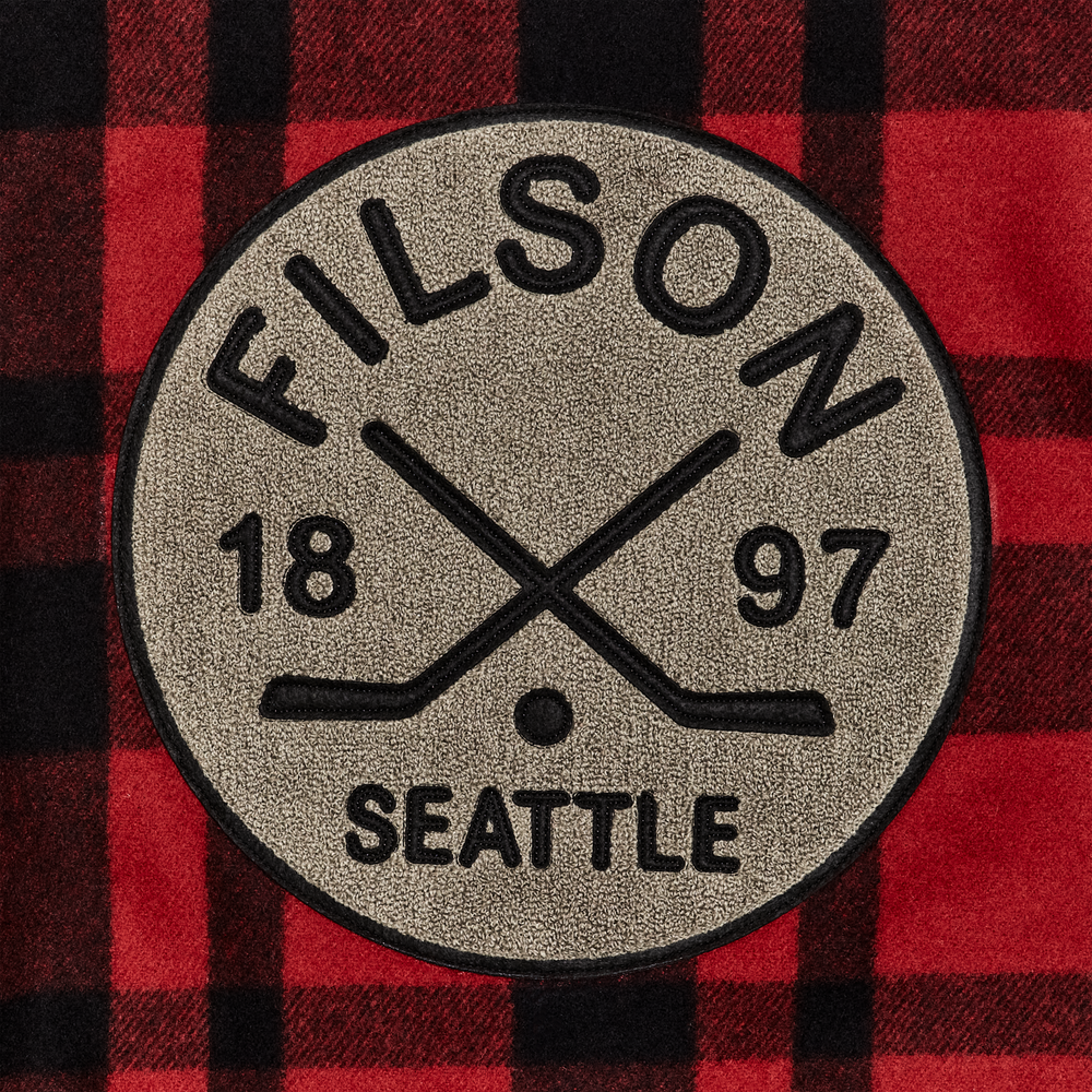 Alternate view of the Filson Filson Hockey Mackinaw Wool Cruiser - Red / Black Plaid