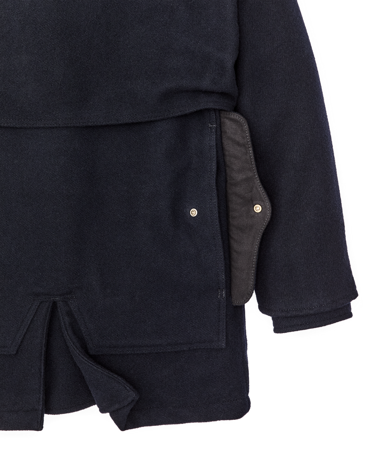 Lined Mackinaw Wool Packer Coat - Dark Navy