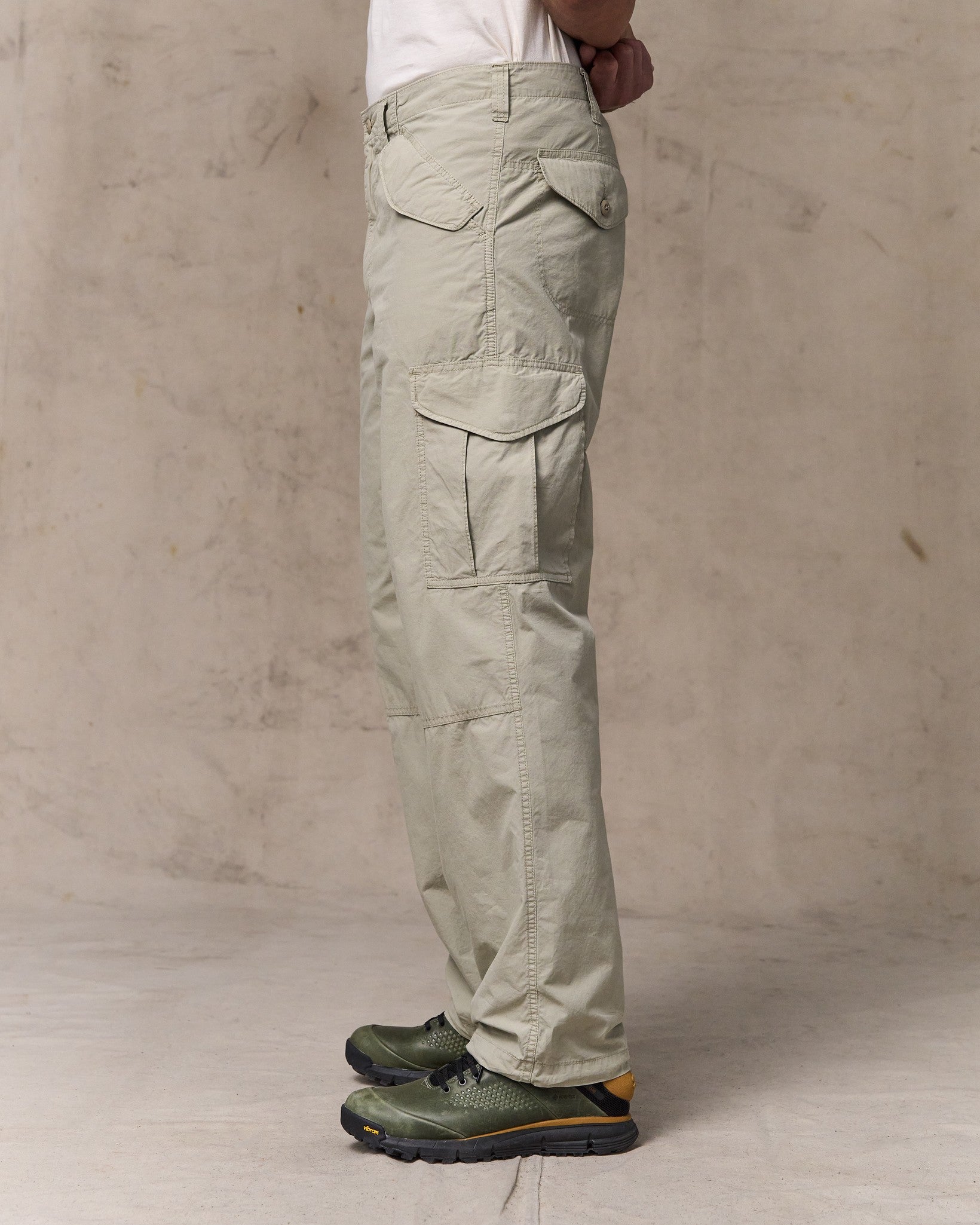 Tropical Poplin Cargo Pants - Dried Sage