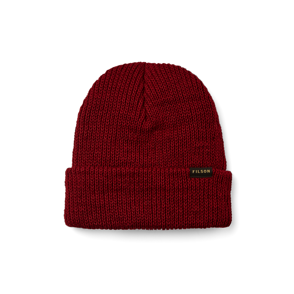 Front-facing image of the Filson Watch Cap - Red