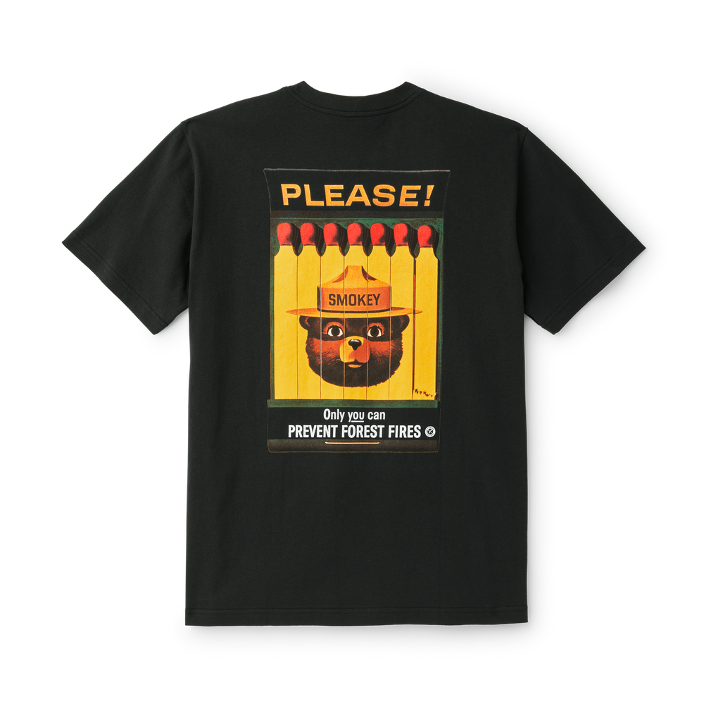 Alternate view of the Filson Smokey Bear T-shirt - Faded Black