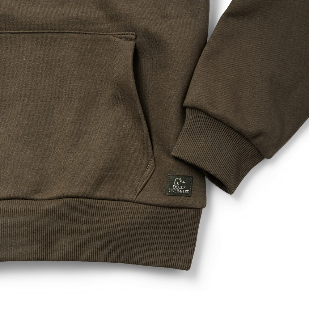 Alternate view of the Filson Ducks Unlimited Prospector Graphic Hoodie - Root / Du Shield