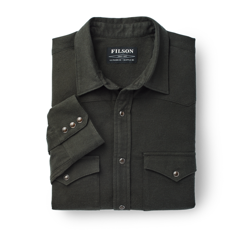 Alternate view of the Filson Western Flannel Shirt - Faded Black