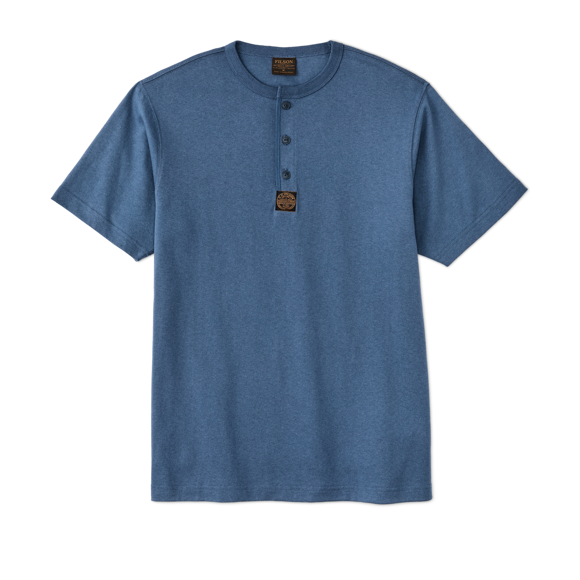 Tシャツ・カットソー FILSON Men T-shirt Blue FMTEE0119 K 0077 425 Frontier Henley T-shirt | Filson