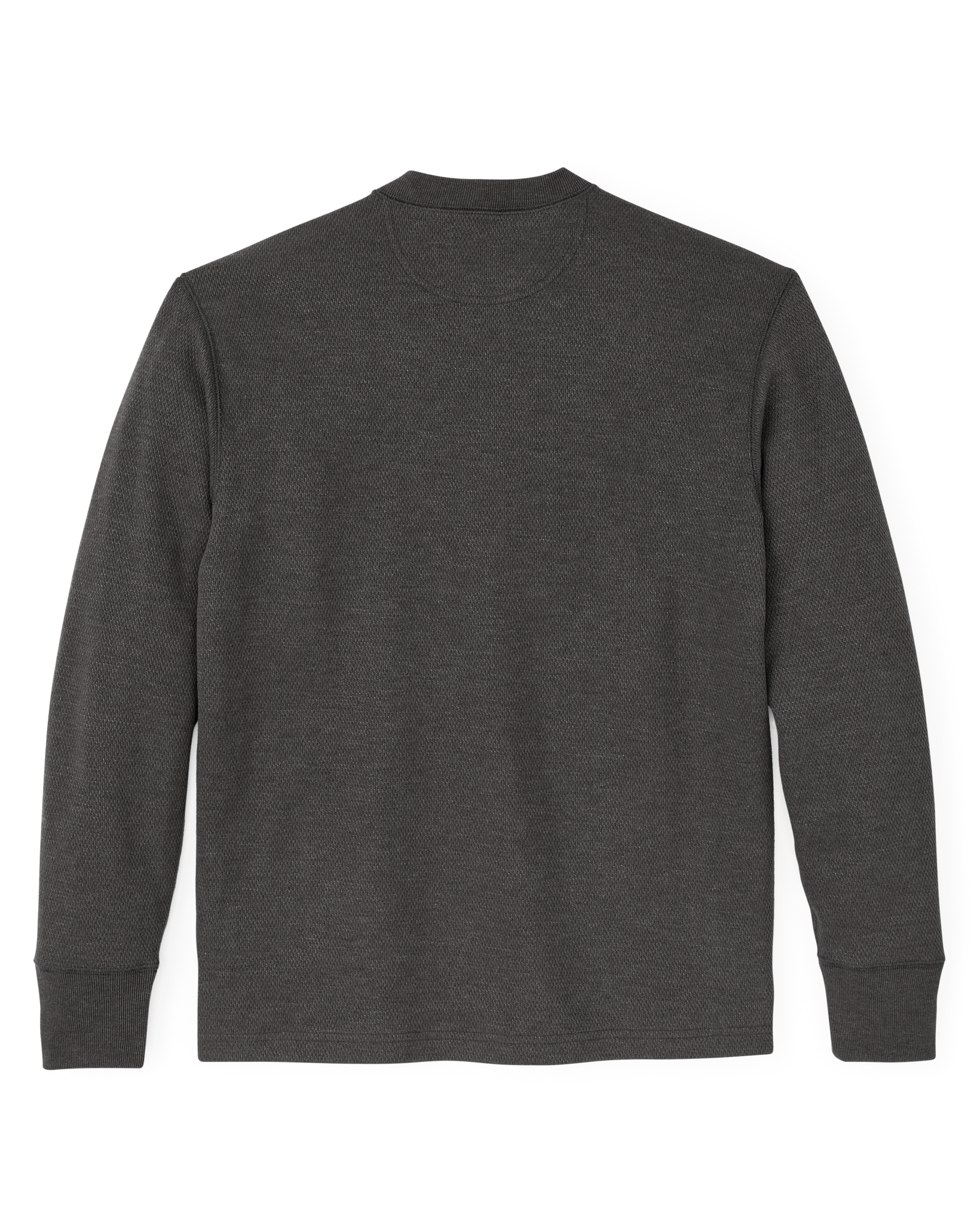 Alternate view of the Filson Waffle Knit Henley - Charcoal