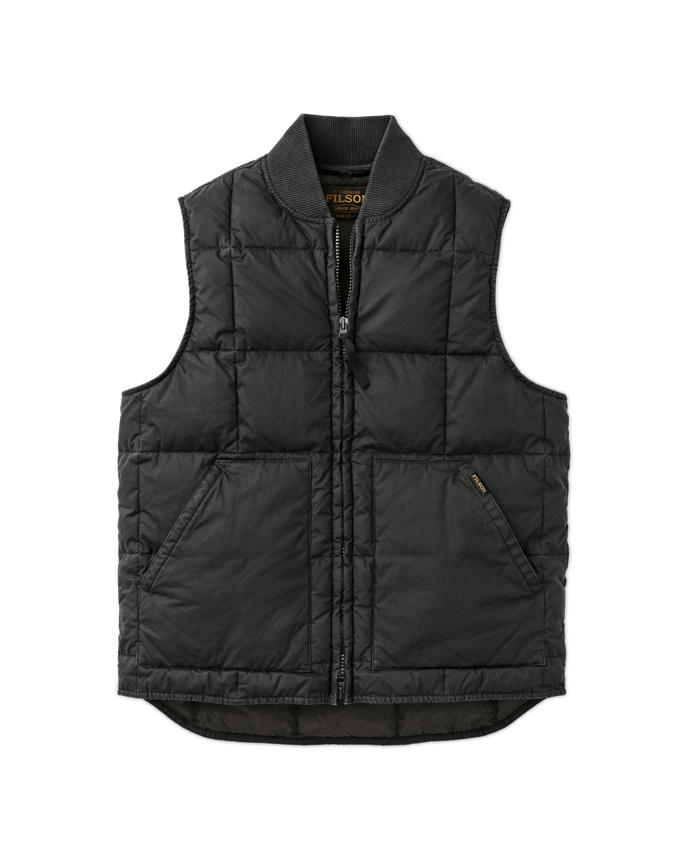 Heritage Cotton Down Vest - Black