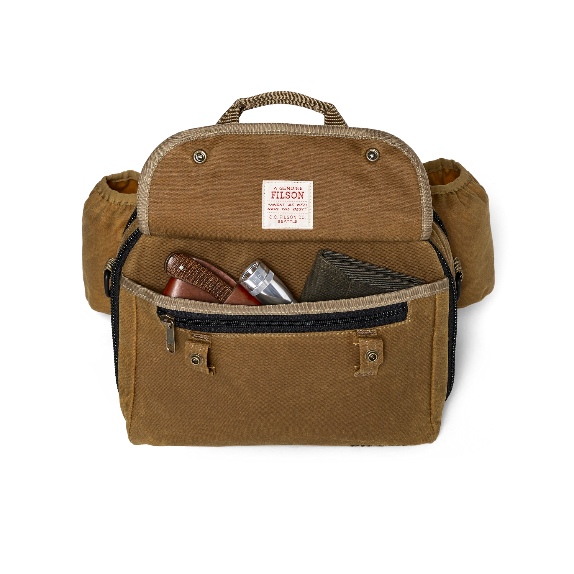 filson tackle bag Tin Cloth Fishing Pack