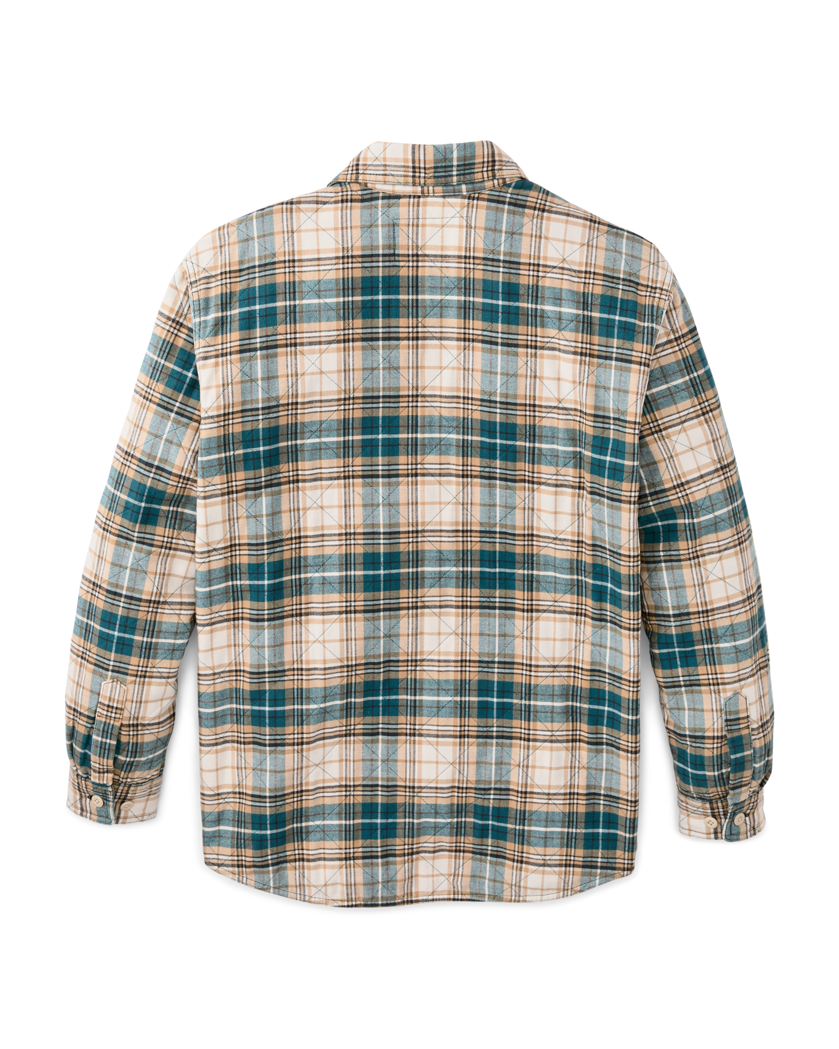 Alternate view of the Filson Insulated Flannel Jac-shirt - Teal / Khaki Plaid
