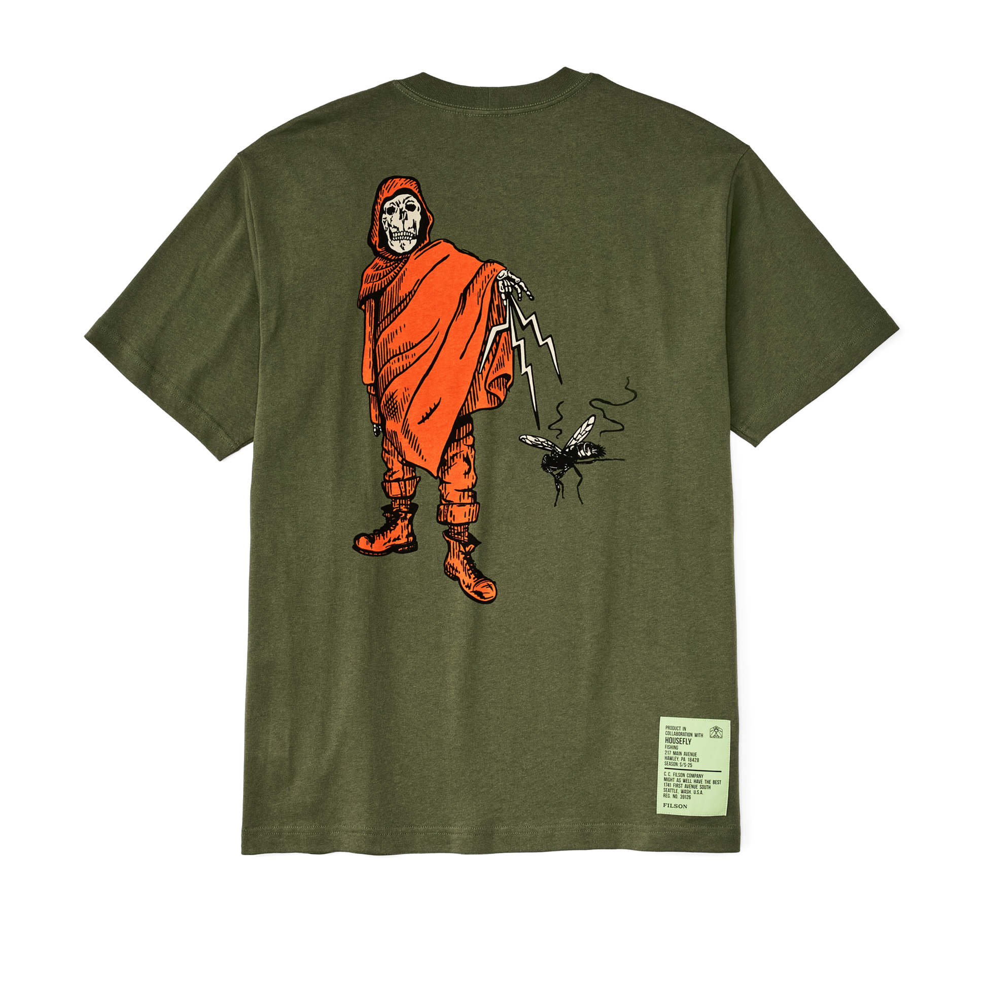 Alternate view of the Filson Filson X Housefly Frontier Graphic T-shirt - Cypress / Energy