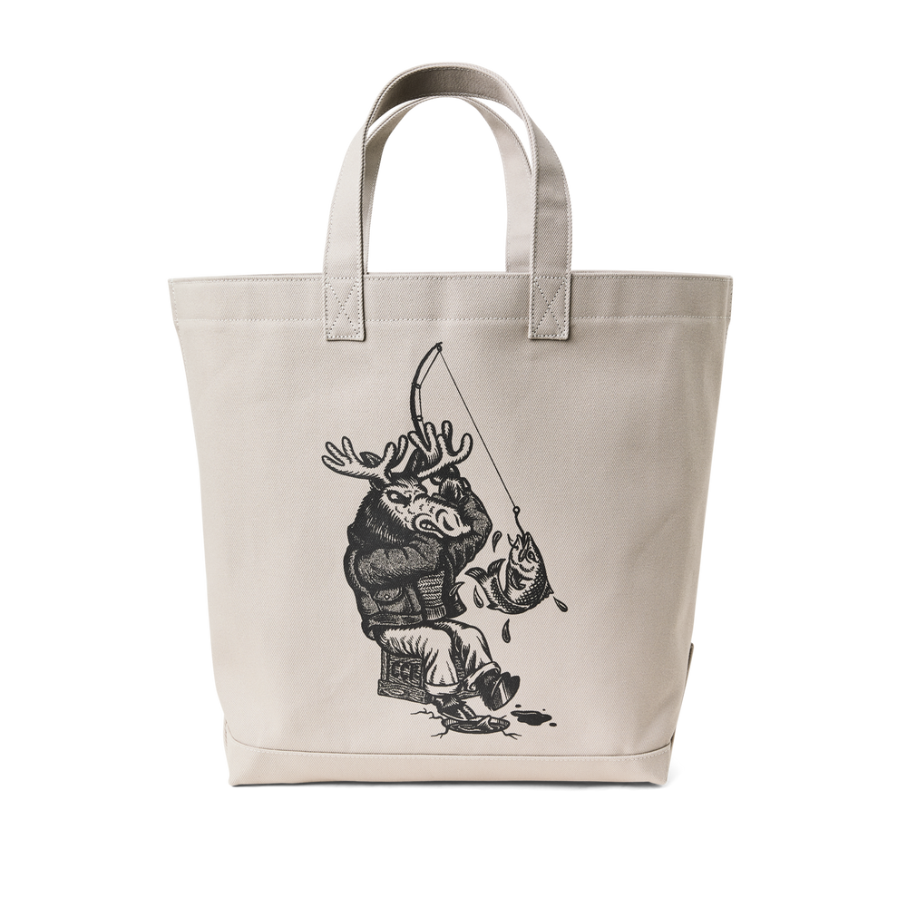 Front-facing image of the Filson Kyler Martz Graphic Utility Tote - Twine / Moose