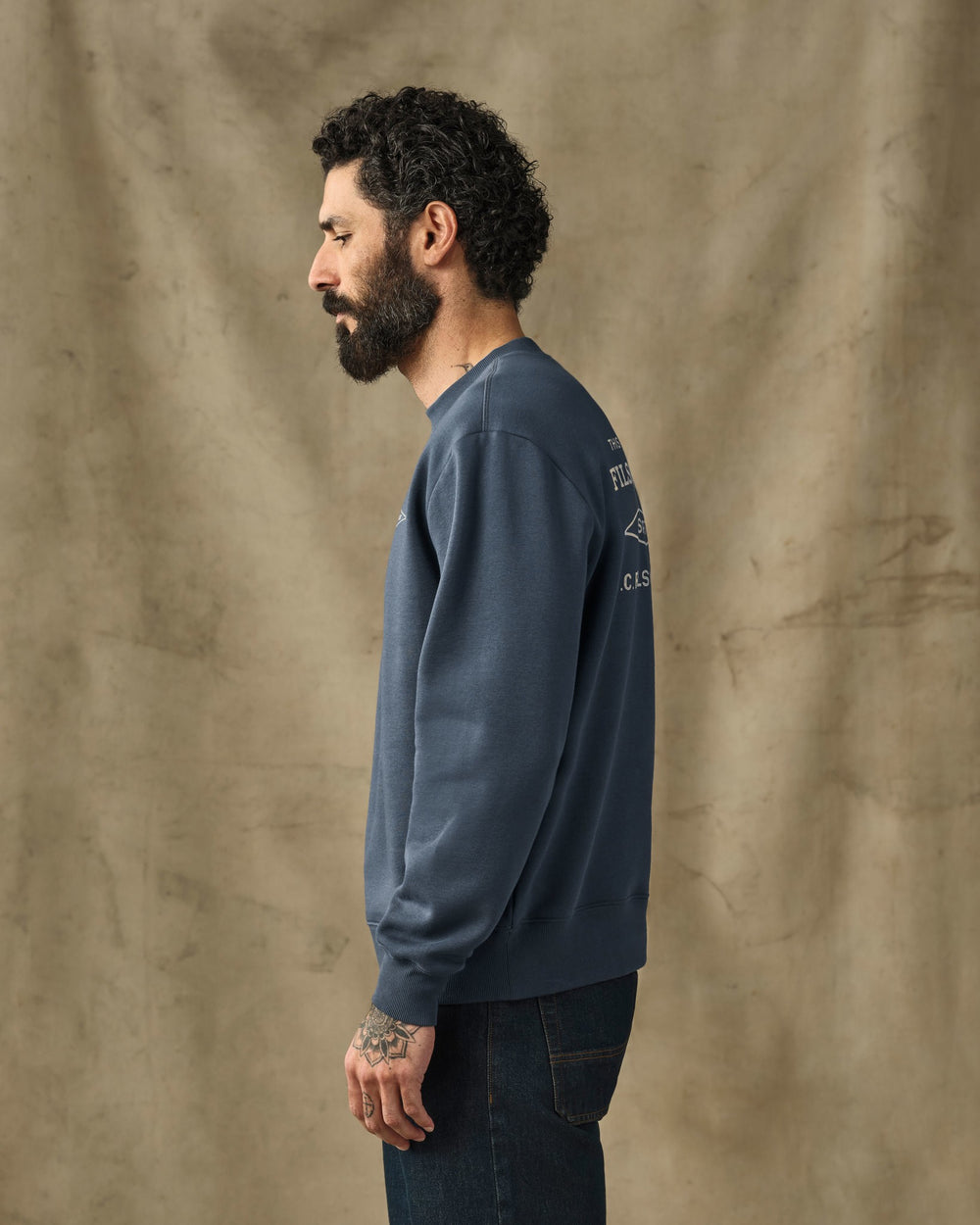 Diamond Graphic Crewneck Sweatshirt - Ink Blue