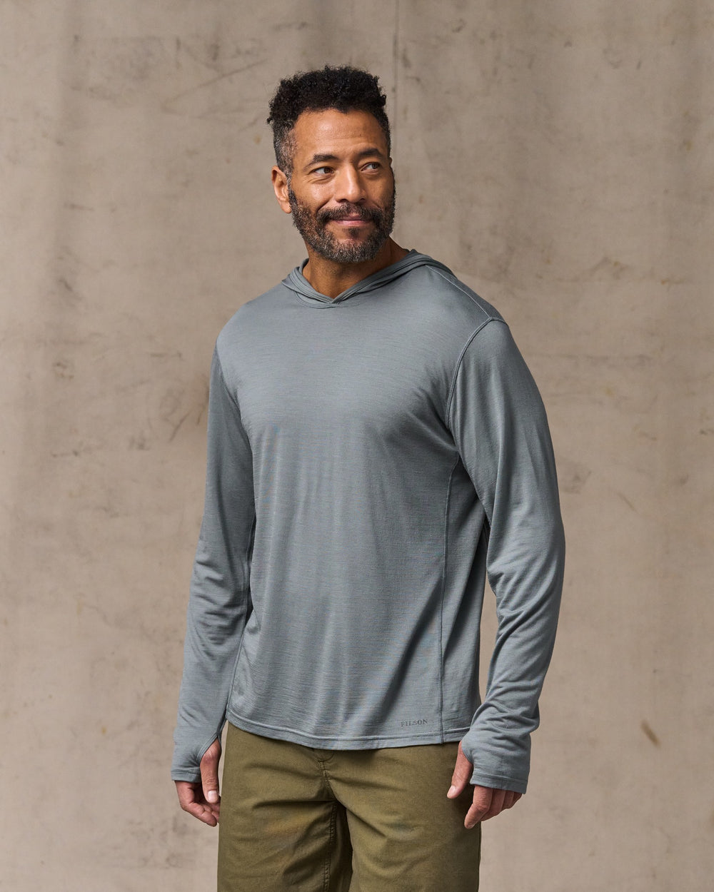 Wool-Blend UPF Hoodie - Sage Gray