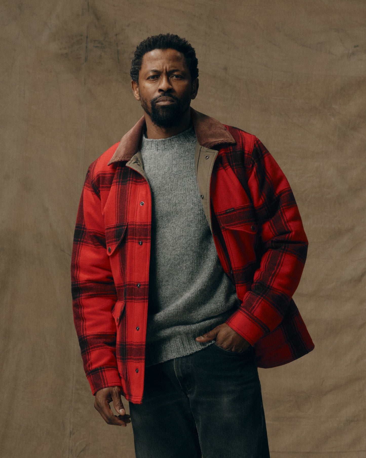 Spokane Insulated Cruiser Jacket - Red / Black Windowpane