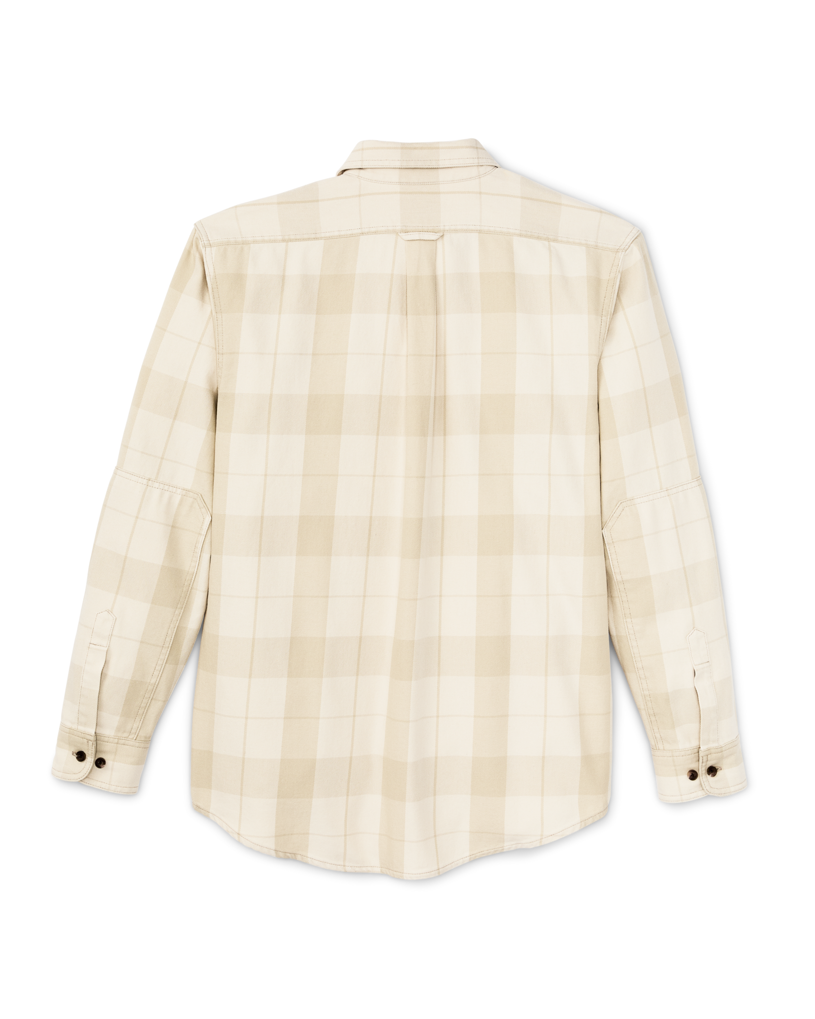 Alternate view of the Filson Vintage Wash Alaskan Guide Shirt - Sand / Stone Plaid