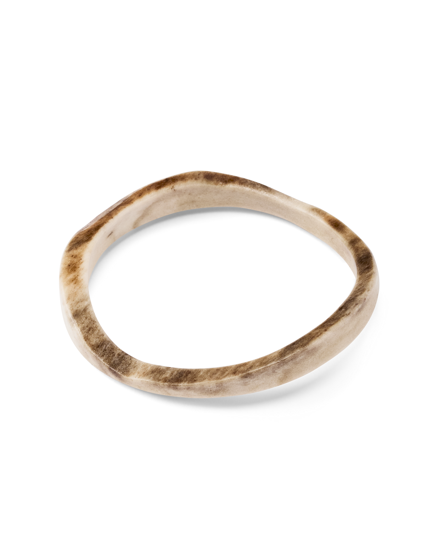 Ivory Jacks Moose Antler Bangle - Brn