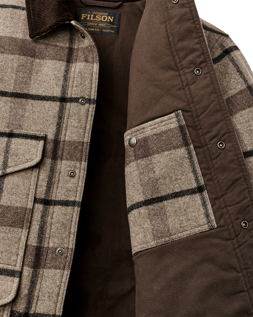 Spokane Insulated Cruiser Jacket - Brown Heather Plaid