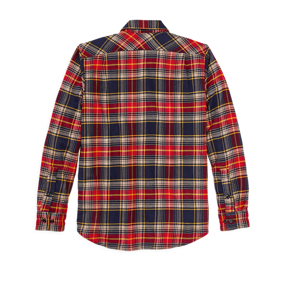 Alternate view of the Filson Vintage Flannel Work Shirt - Flag Blue / Walnut Plaid