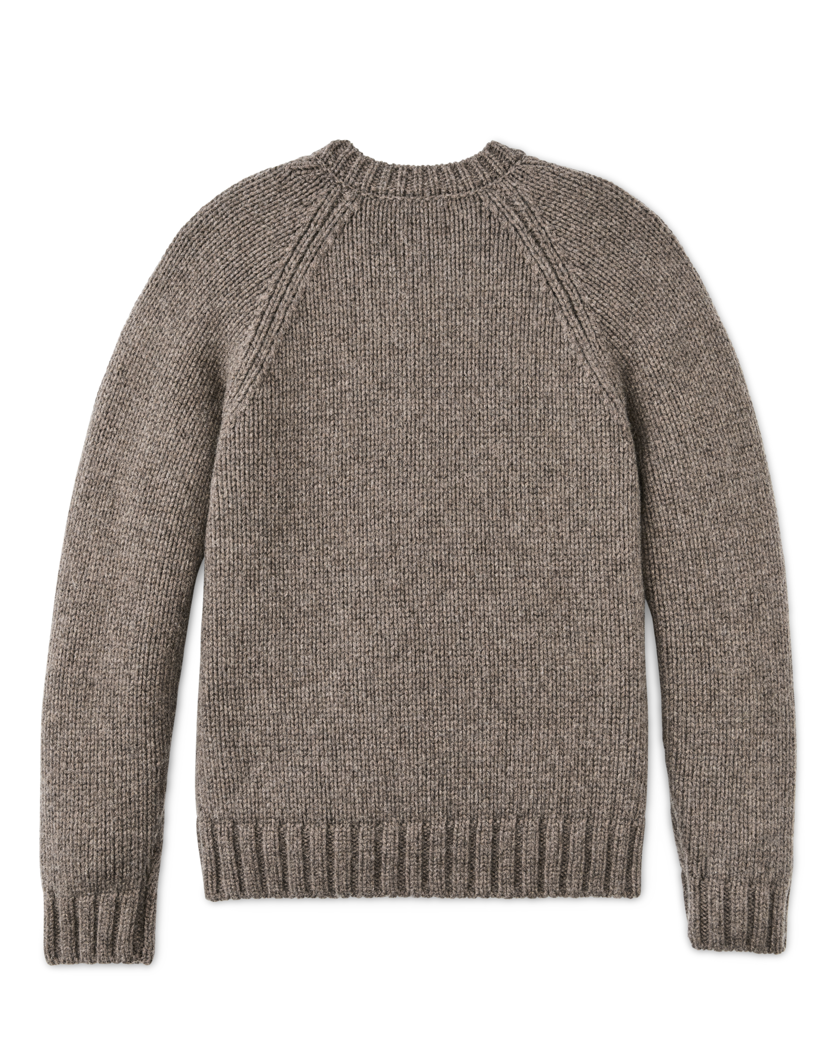 Alternate view of the Filson 3-gauge Alpaca Blend Sweater - Bark Heather