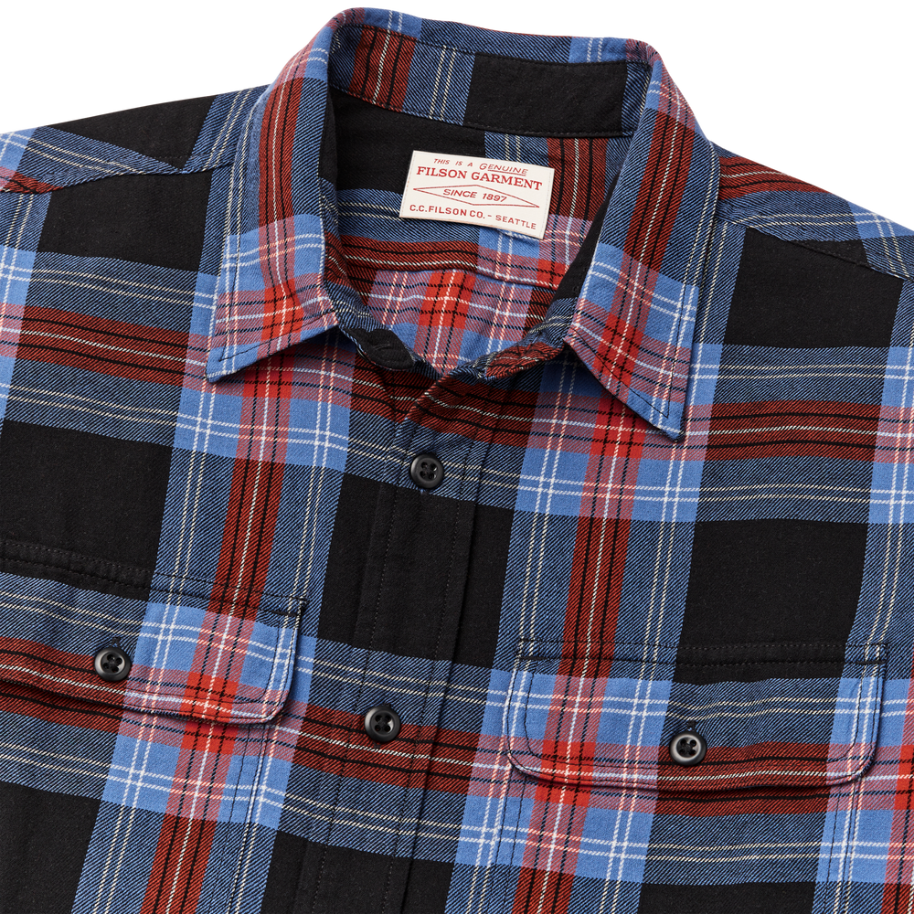 Alternate view of the Filson Scout Shirt - Grouse Blue / Black