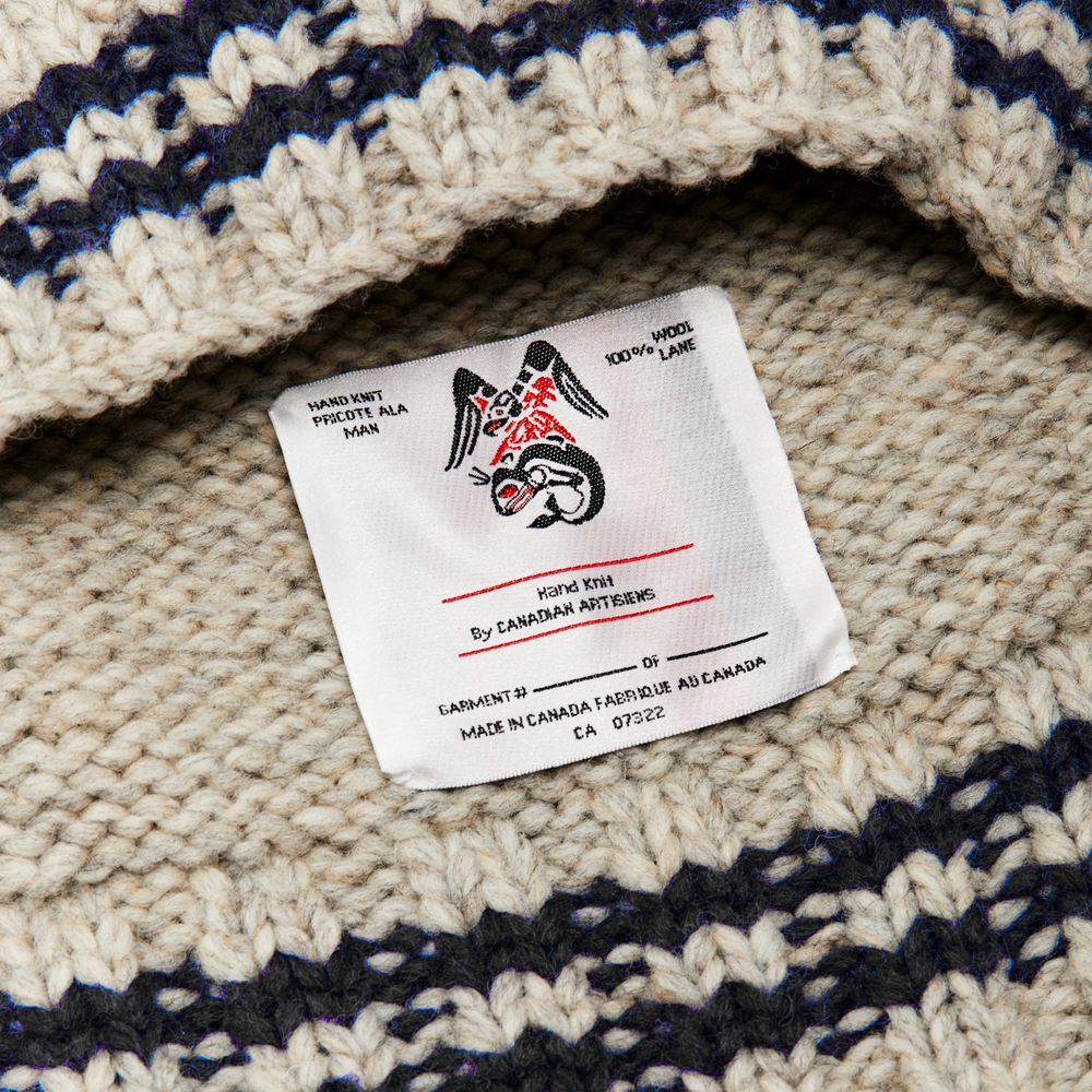 Alternate view of the Filson Handmade Pullover Sweater - Natural / Fish