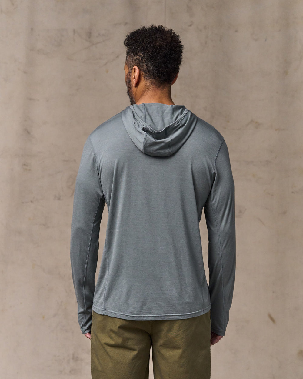 Wool-Blend UPF Hoodie - Sage Gray