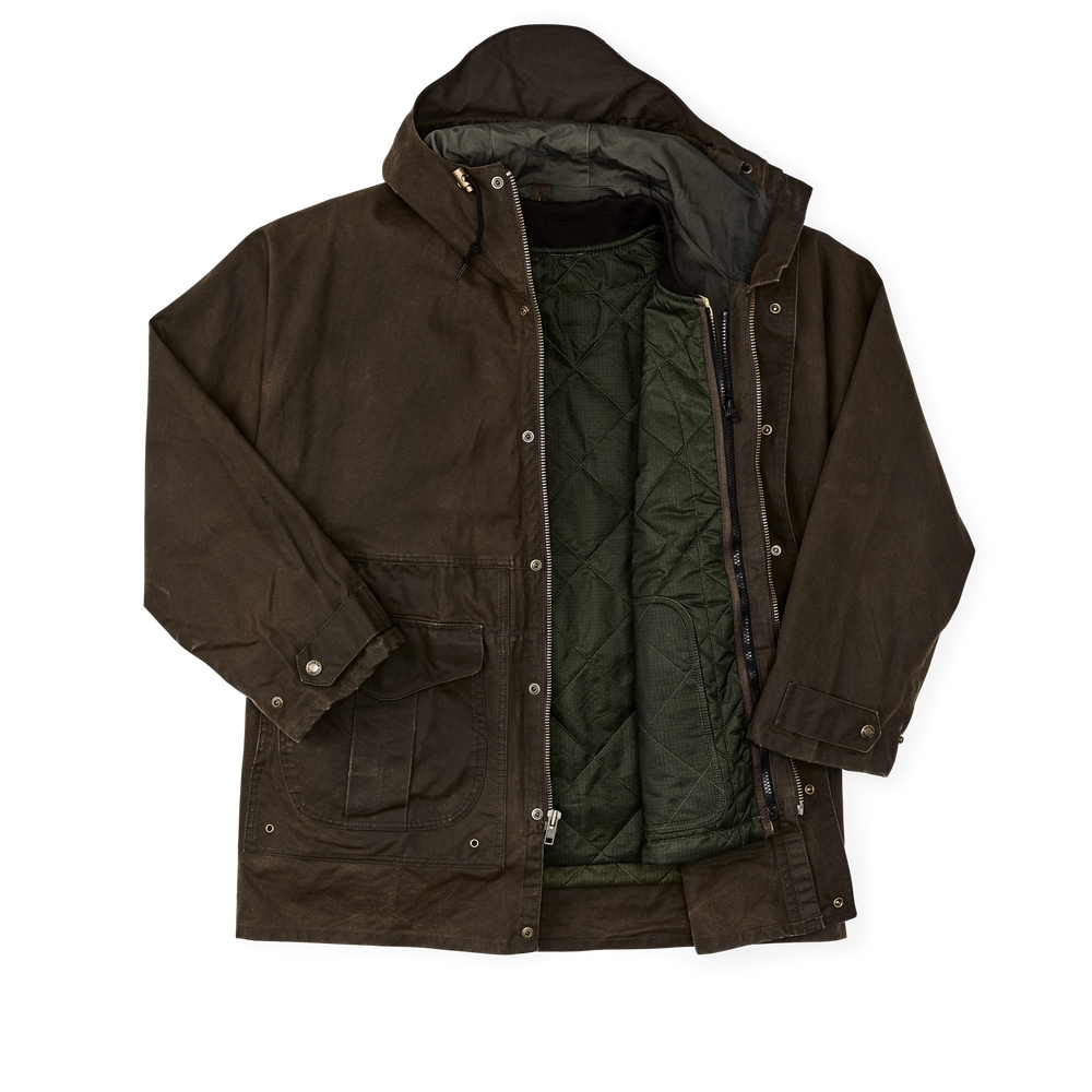 Alternate view of the Filson Eagle Plains Vest Liner - Surplus Green / Blaze