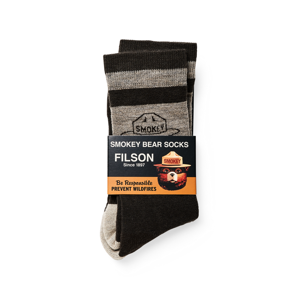Alternate view of the Filson Smokey Bear Socks - Brown / Tan / Smokey