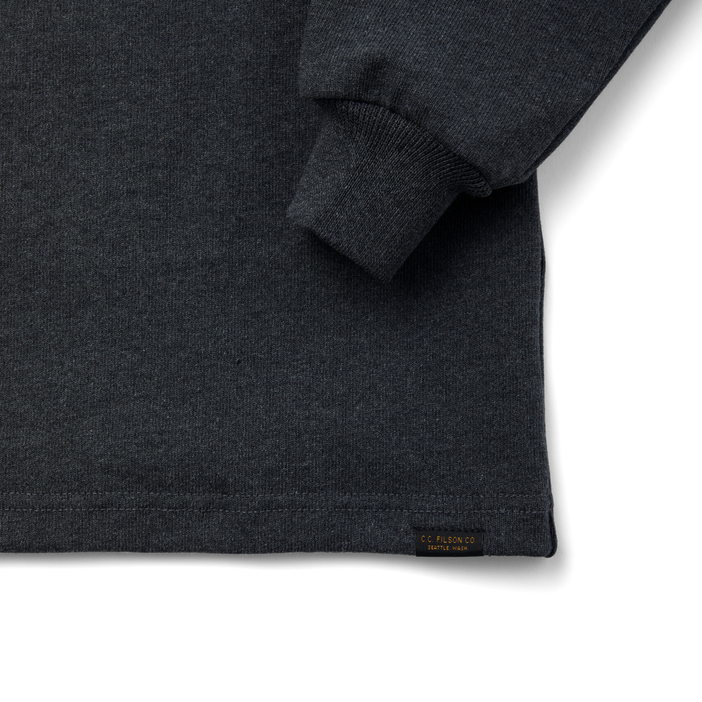 Alternate view of the Filson Solid Pro Rugby Shirt - Coal/ivory