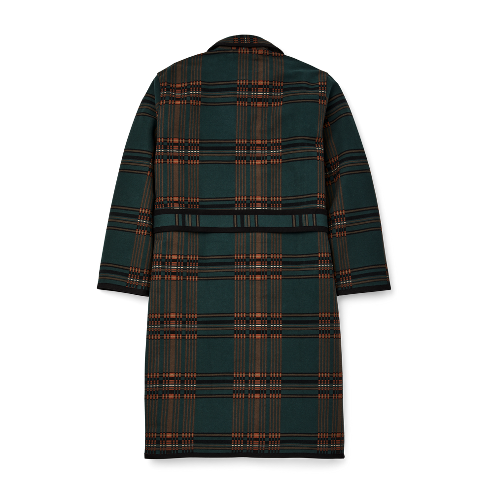 Alternate view of the Filson Beartooth Robe - Fir Copper Blanket Plaid