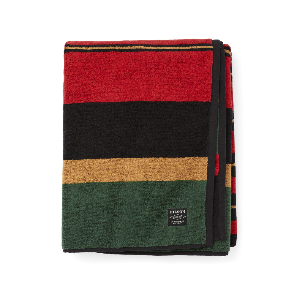 Alternate view of the Filson Chopaka Lake Towel - Red Stripe / Trailhead