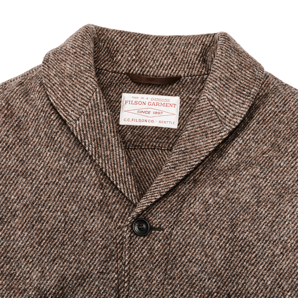 Alternate view of the Filson Decatur Island Wool Jacket - Natural Brown