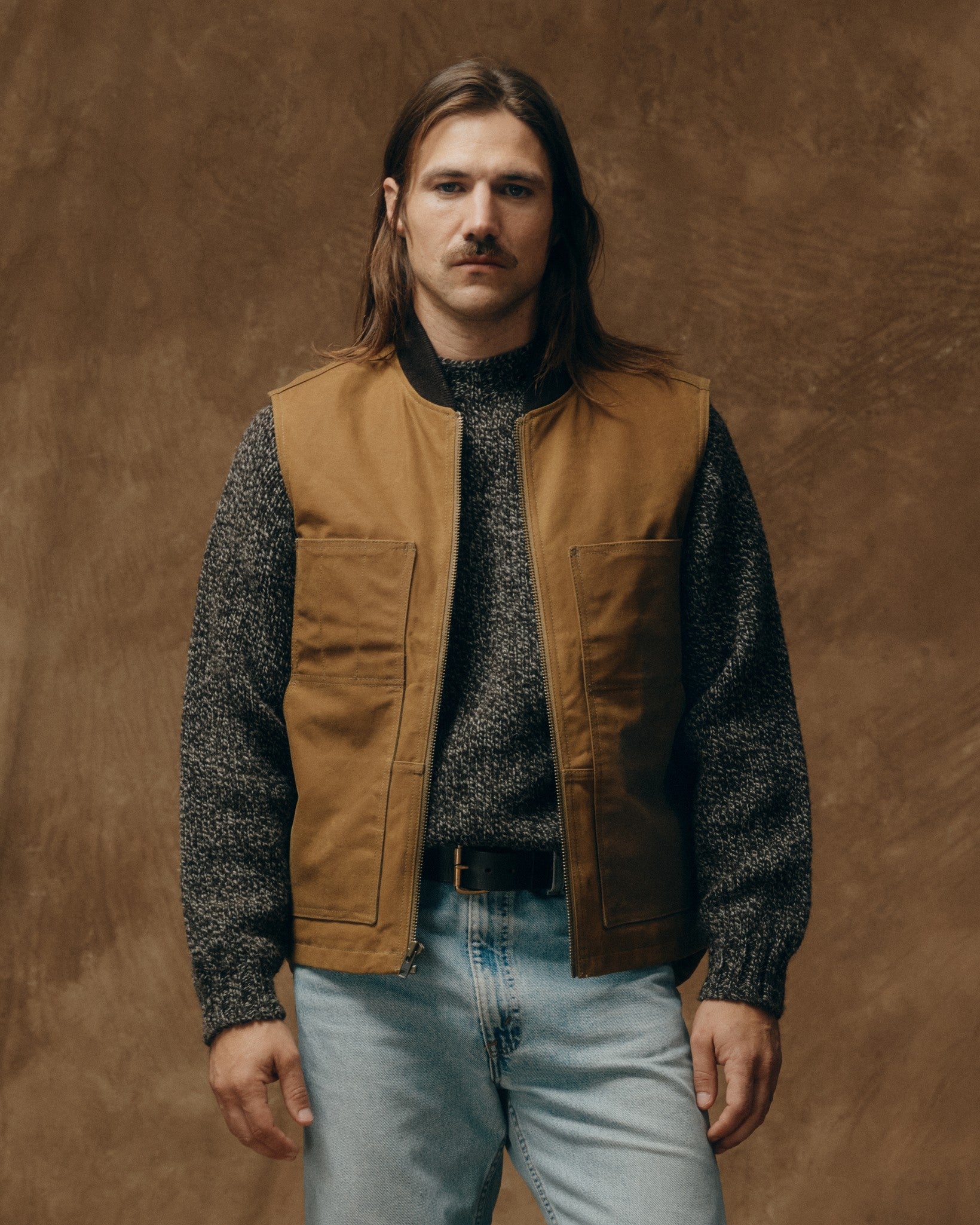 Tin Cloth Insulated Work Vest - Dark Tan