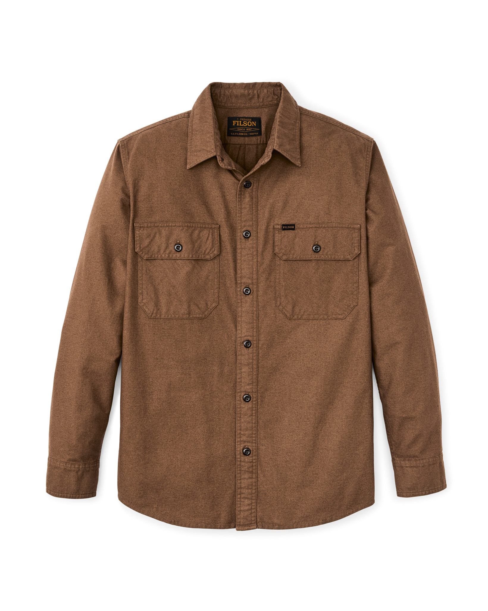 Front-facing image of the Filson Field Flannel Shirt - Partridge
