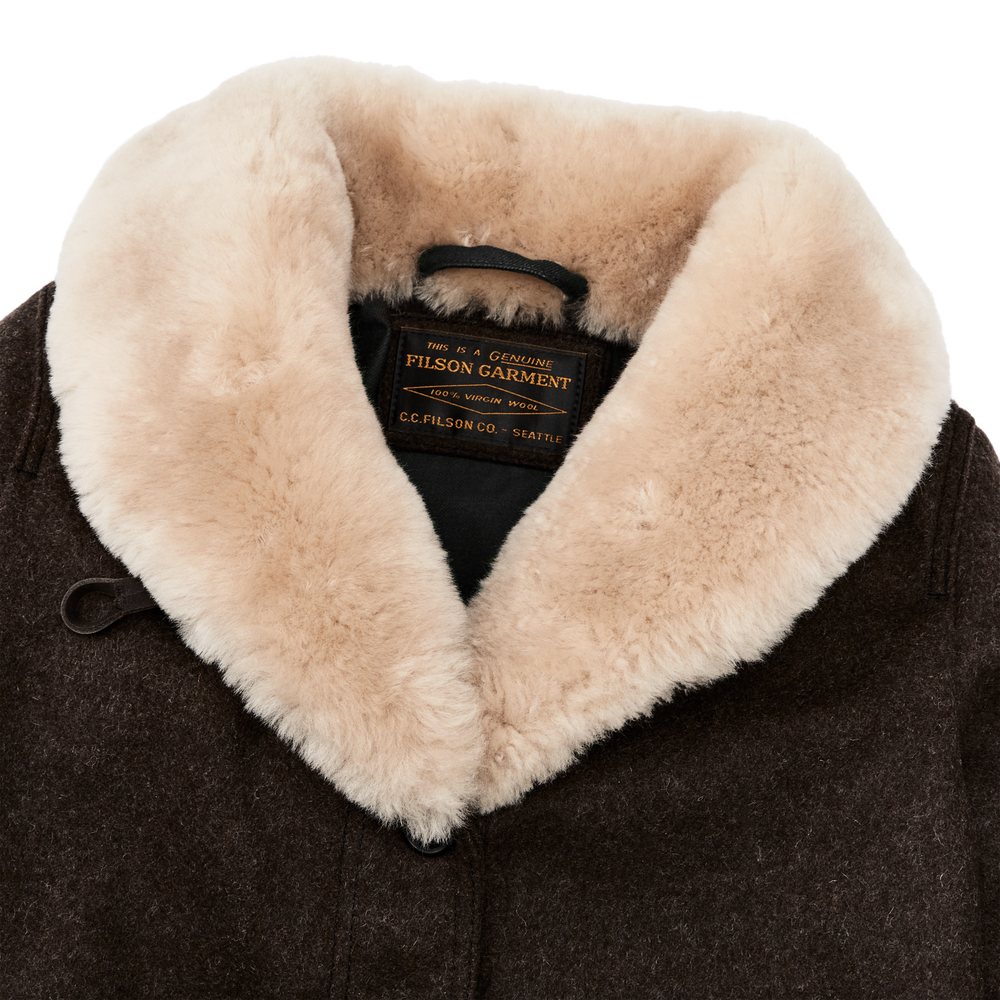 Alternate view of the Filson Women's Wool Trapper Coat - Brown