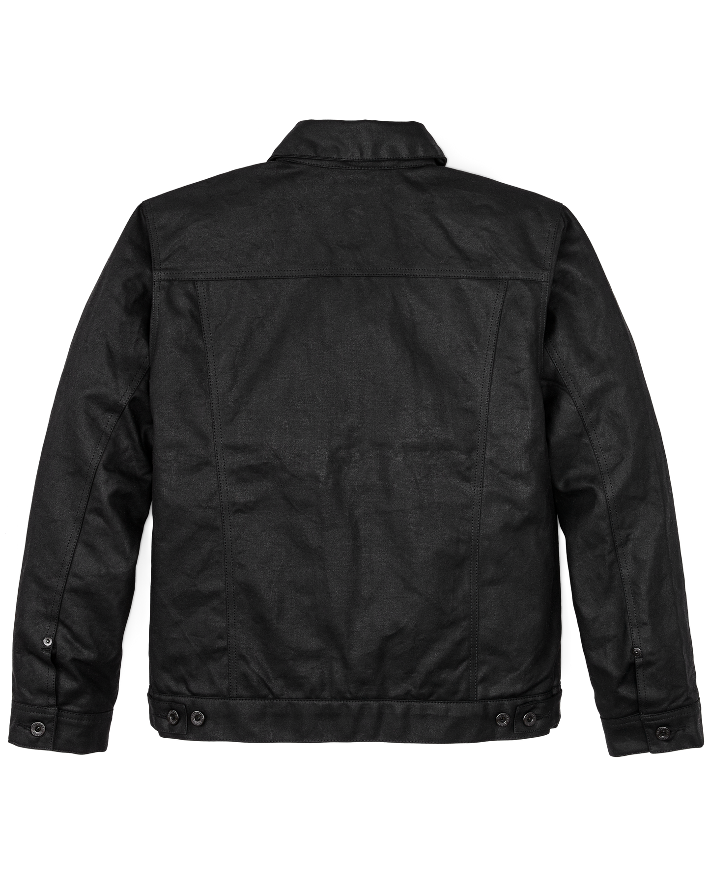 Alternate view of the Filson Tin Cloth Short Lined Cruiser Jacket - Black|Adjustable hem