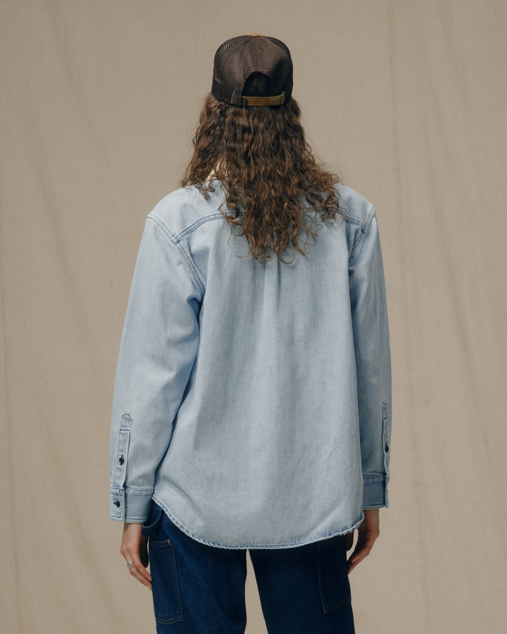 Women's Denim Work Shirt - Light Indigo