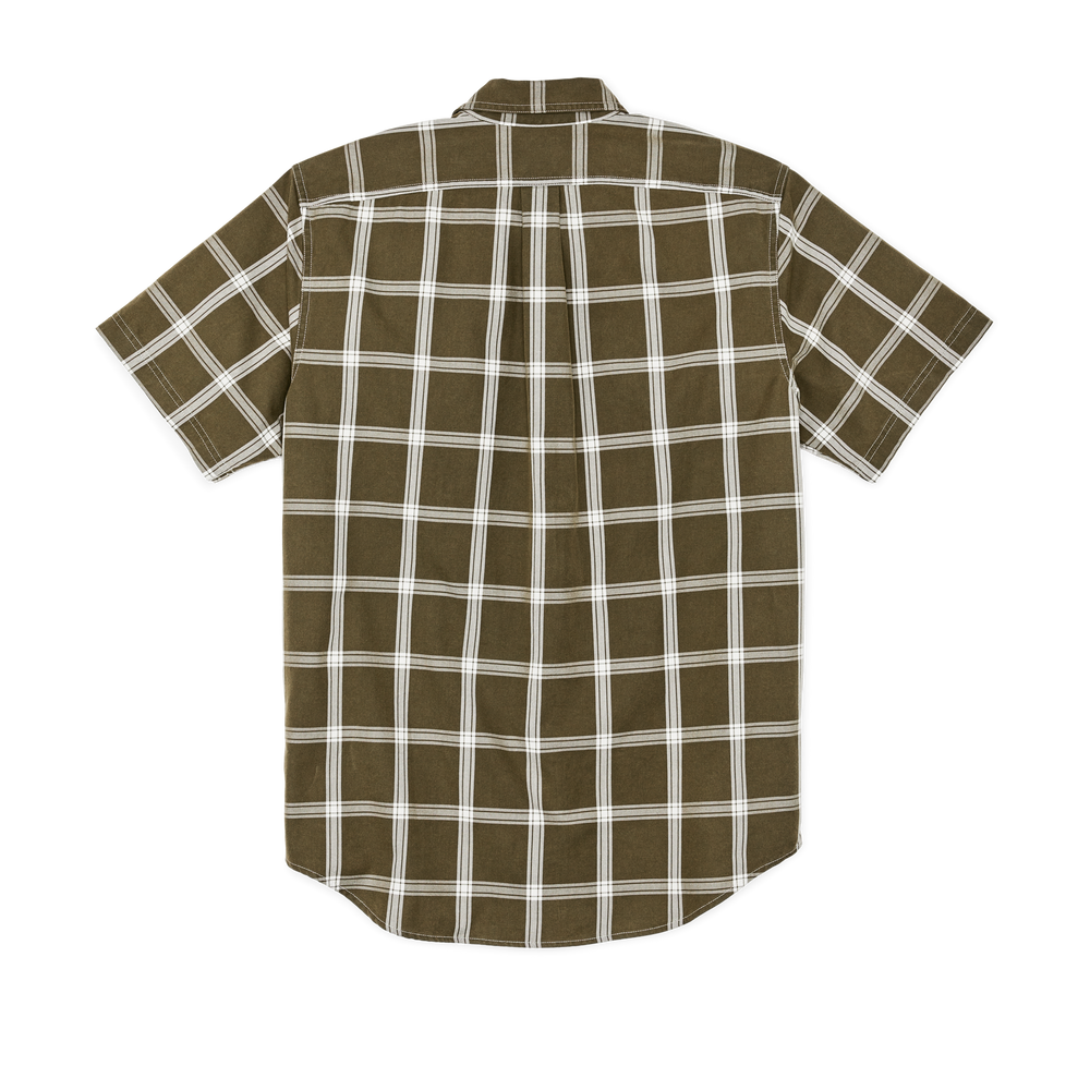 Alternate view of the Filson Short Sleeve Lightweight Alaskan Guide Shirt  - Green / White Plaid