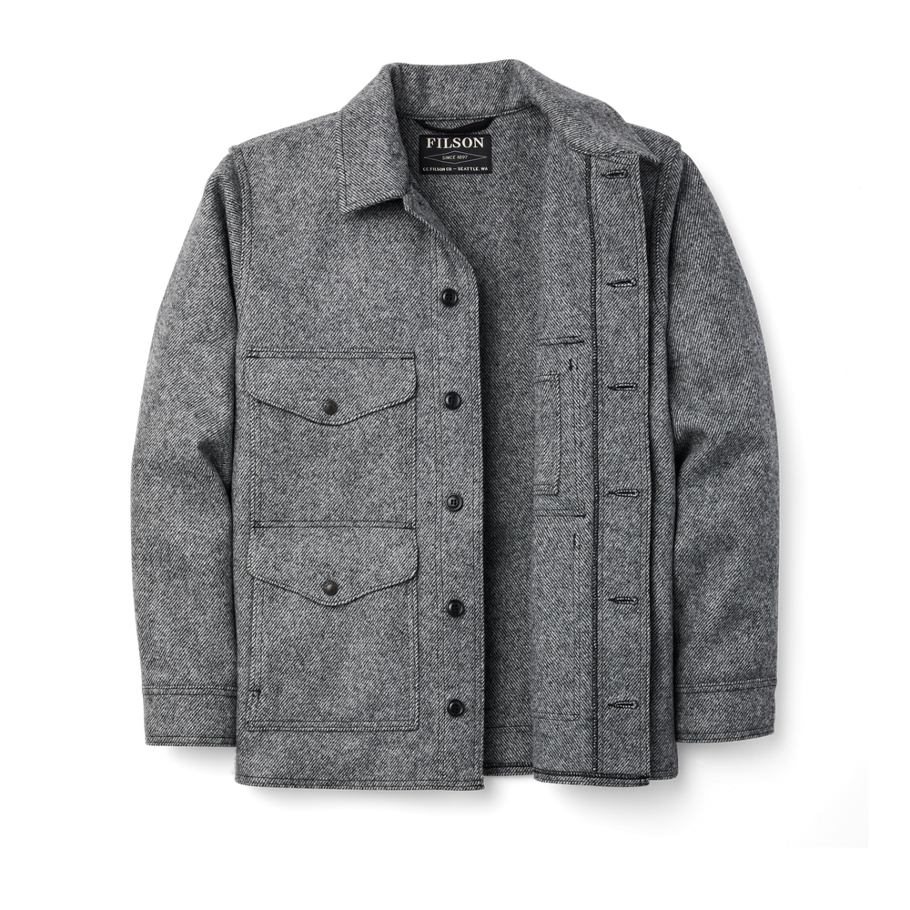 Alternate view of the Filson Mackinaw Wool Cruiser Jacket - Gray Black