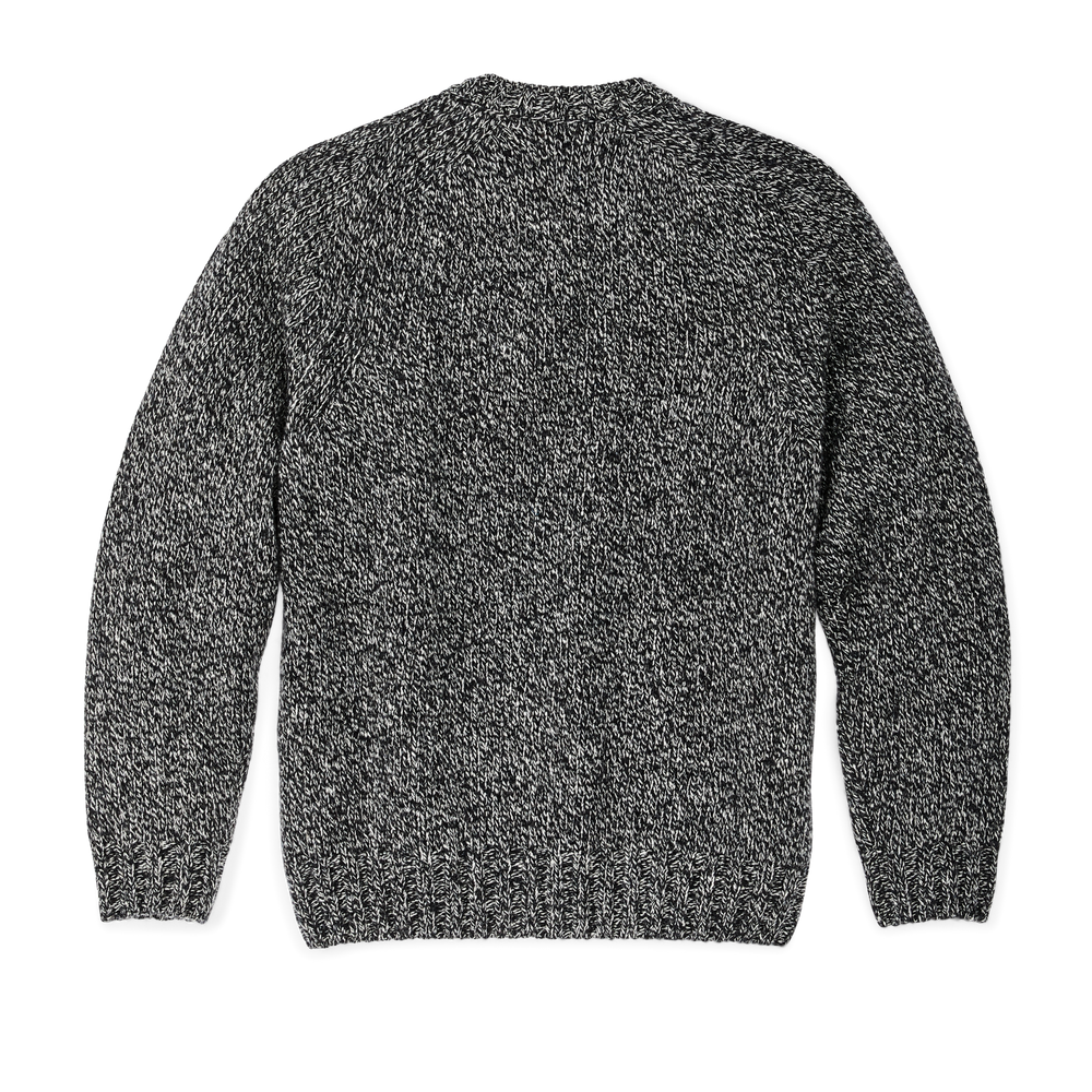 Alternate view of the Filson Heritage 3-gauge Wool Sweater - Black / White Melange