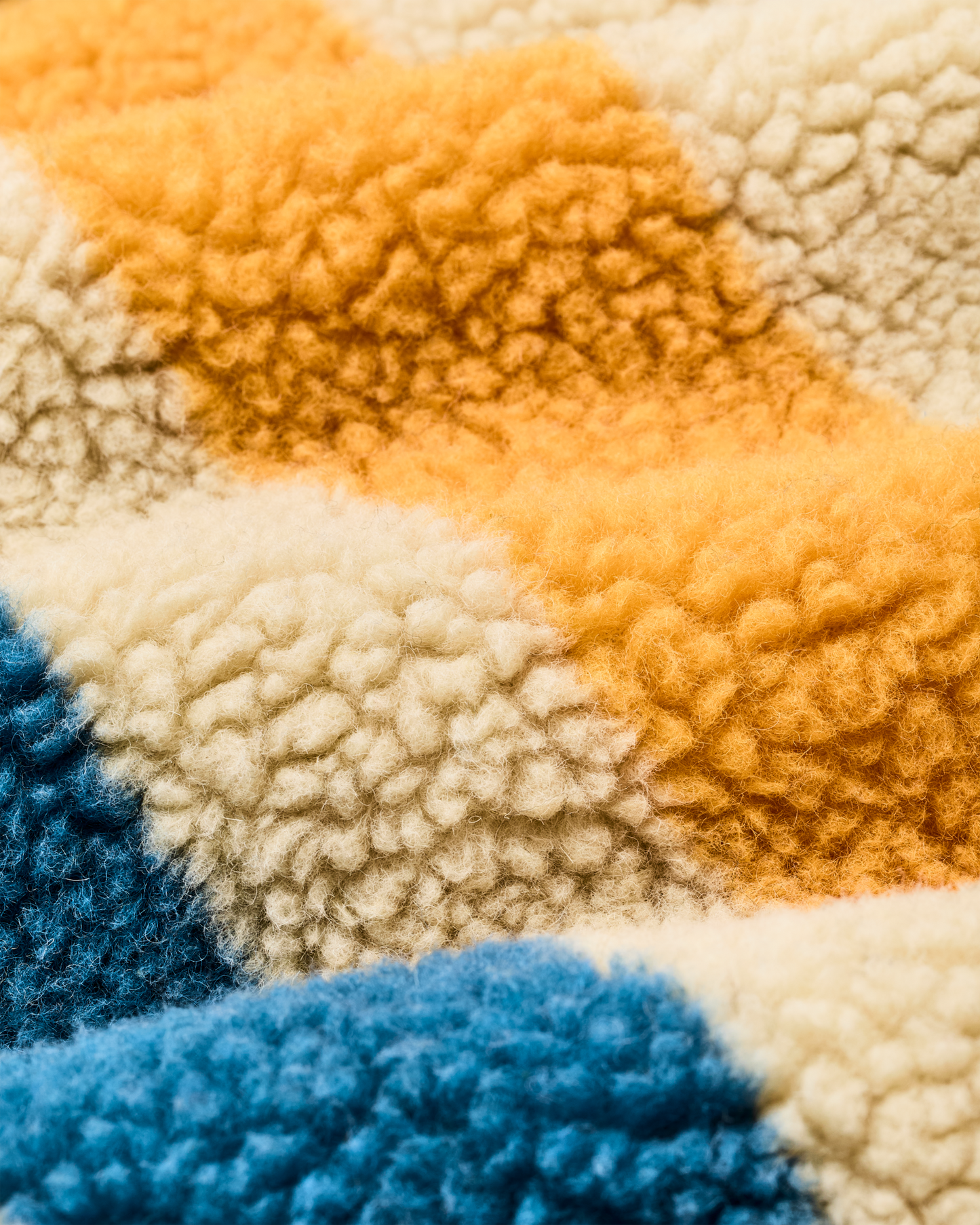 Women's Pile Fleece Popover - Yellow / Blue Blanket Stripe