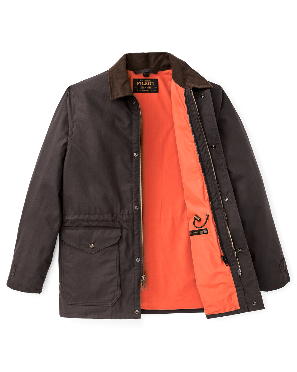 Dry Wax Mile Marker Coat - Dark Brown